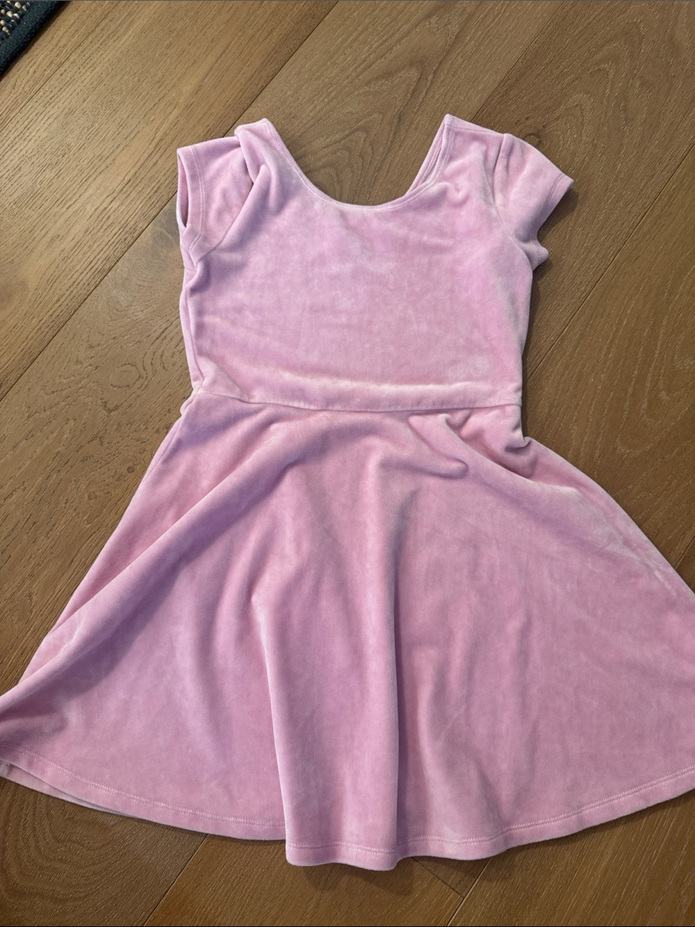The Children's Place Light Pink Velvet Skater Dress
